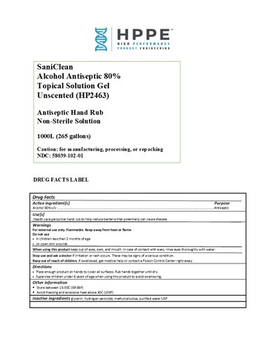 1000 L Label (1000 L Hp2463 Label)